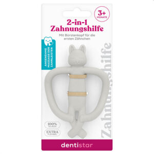 Alternative view of Dentistar Silikonska glodalica i četkica za zube 2 u 1