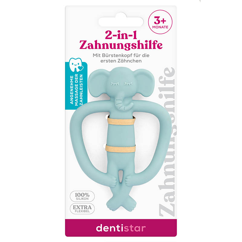 Dentistar Silikonska glodalica i četkica za zube 2 u 1